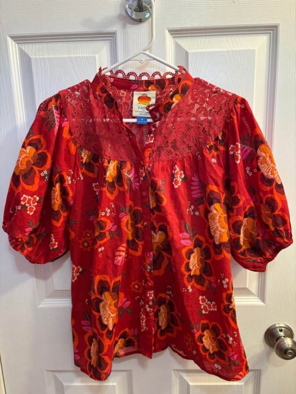 Anthropologie X Farm Rio Giustina Blouse Size Medium